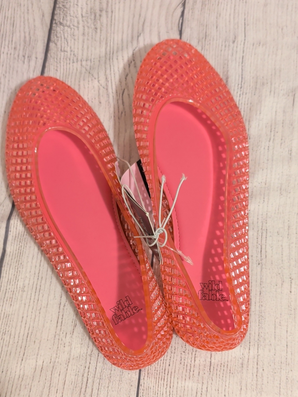 wild fable Coral Pink Jelly Ballet Flats